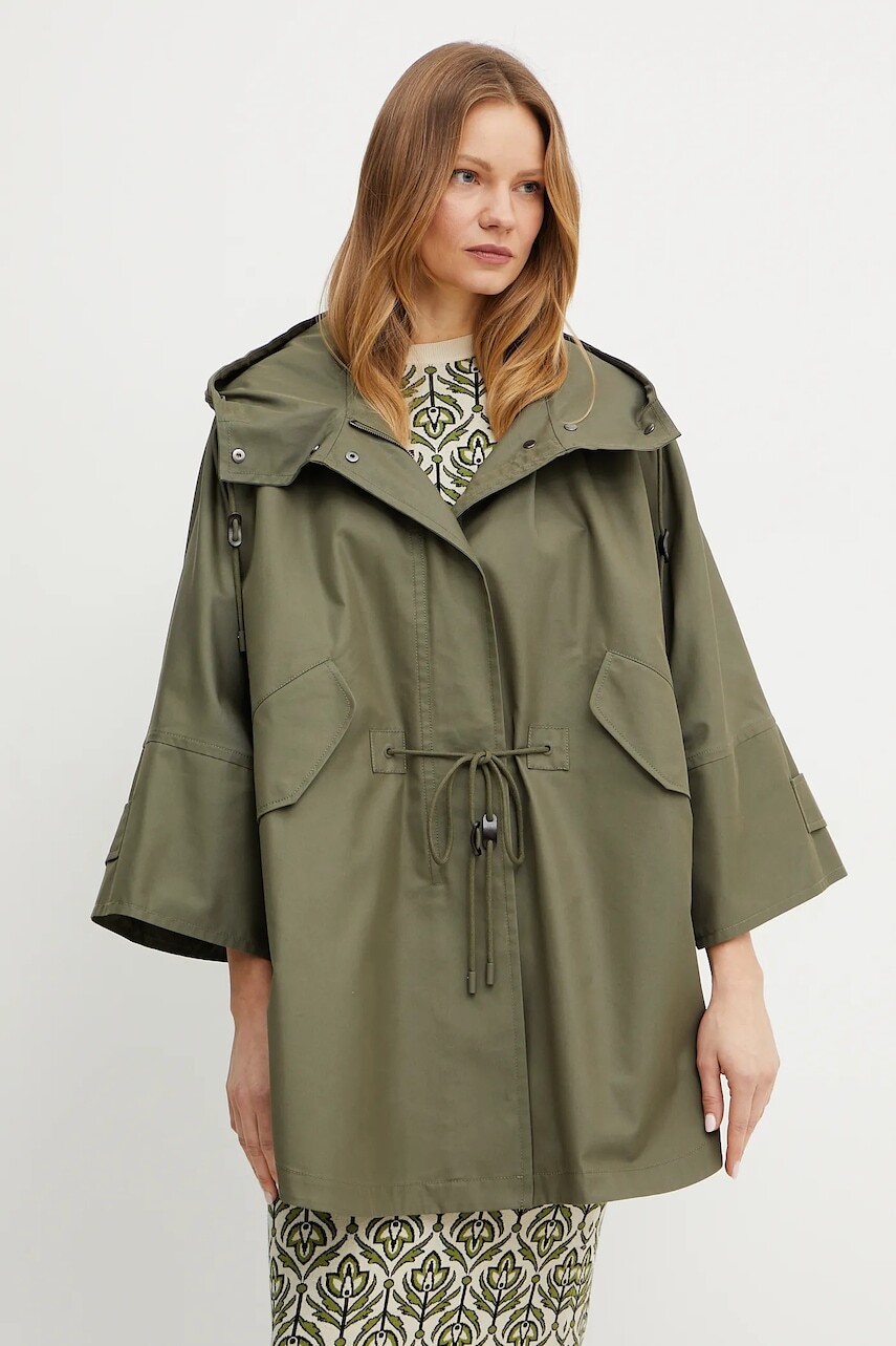 Bunda parka Weekend Max Mara dámska, zelená farba, prechodná, 2515021051600