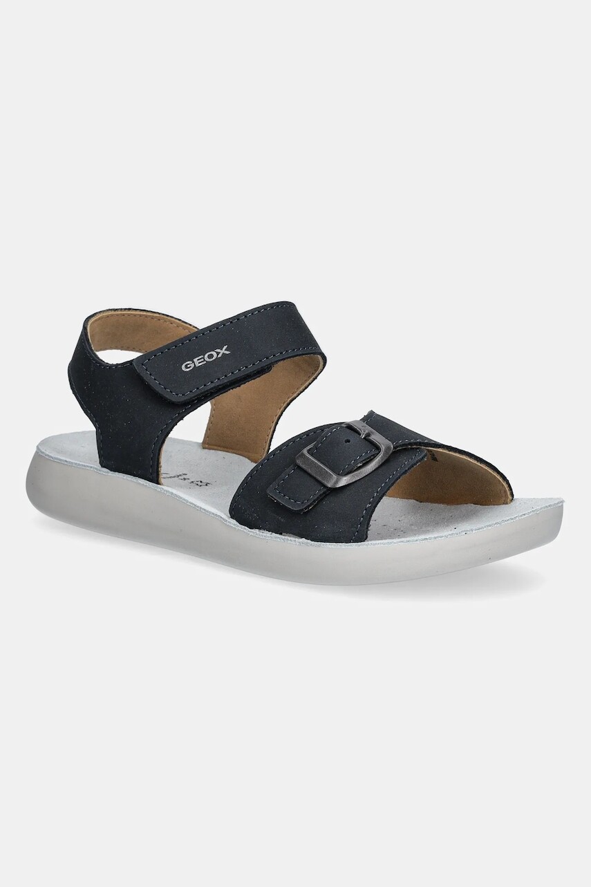 Detské nubukové sandále Geox LIGHTFLOPPY tmavomodrá farba, J45GQD.00032