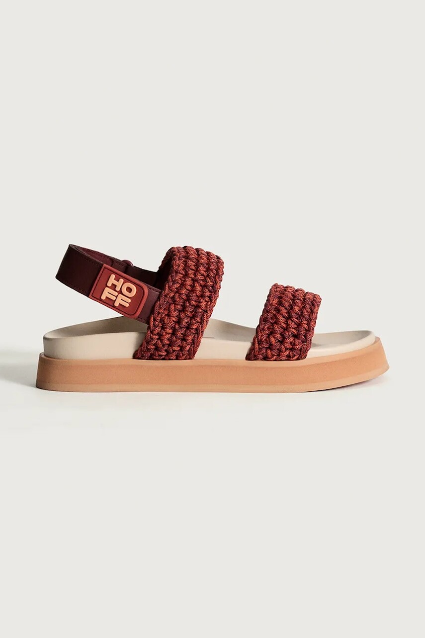 Sandále Hoff GALDANA TERRACOTA dámske, bordová farba, 12447003 GALDANA