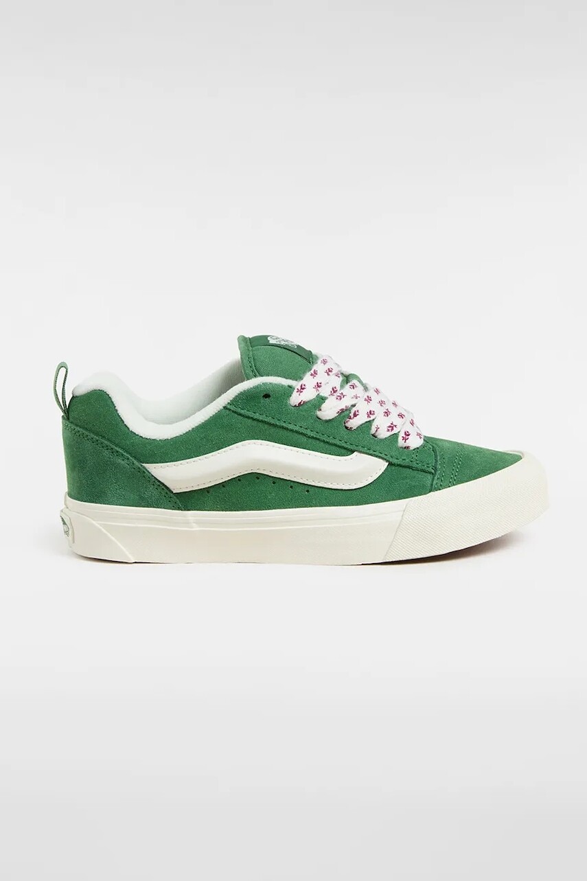 Semišové tenisky Vans Knu Skool zelená farba, VN000D6ZBR11