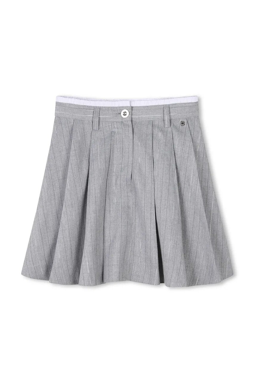 Dievčenská sukňa Dkny šedá farba, mini, áčkový strih, D62266