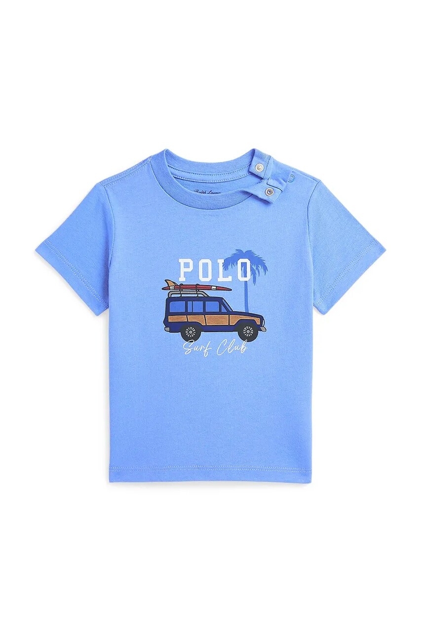 Detské bavlnené tričko Polo Ralph Lauren s potlačou, 320965837001