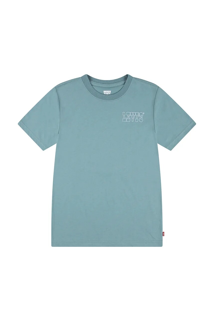 Detské tričko Levi's SUN BURST TEE tyrkysová farba, s potlačou, 8EM655