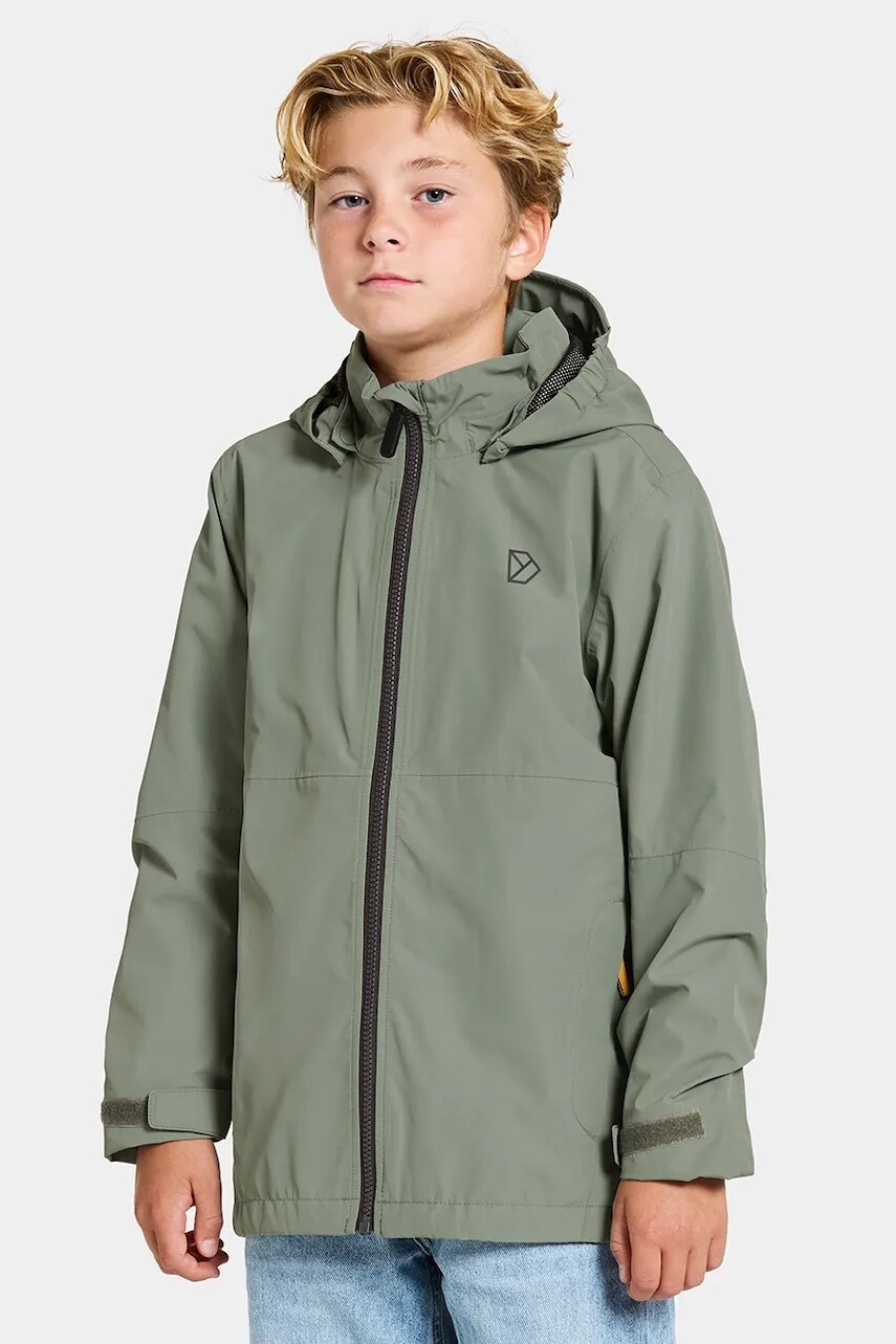 Detská bunda Didriksons PIKO KIDS JACKET zelená farba, 505725