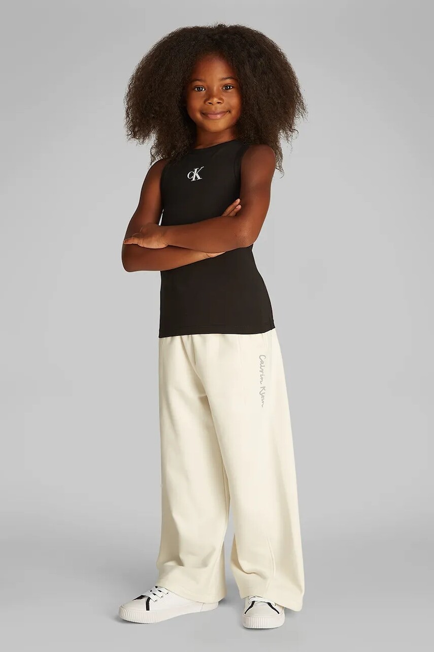 Detský top Calvin Klein Jeans čierna farba, IG0IG02435
