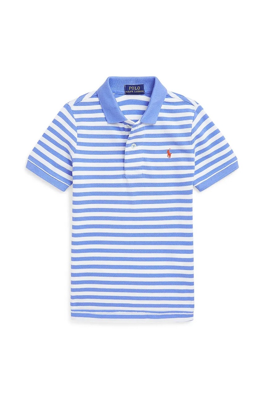 Detská bavlnená polokošeľa Polo Ralph Lauren vzorovaný, 322964150001