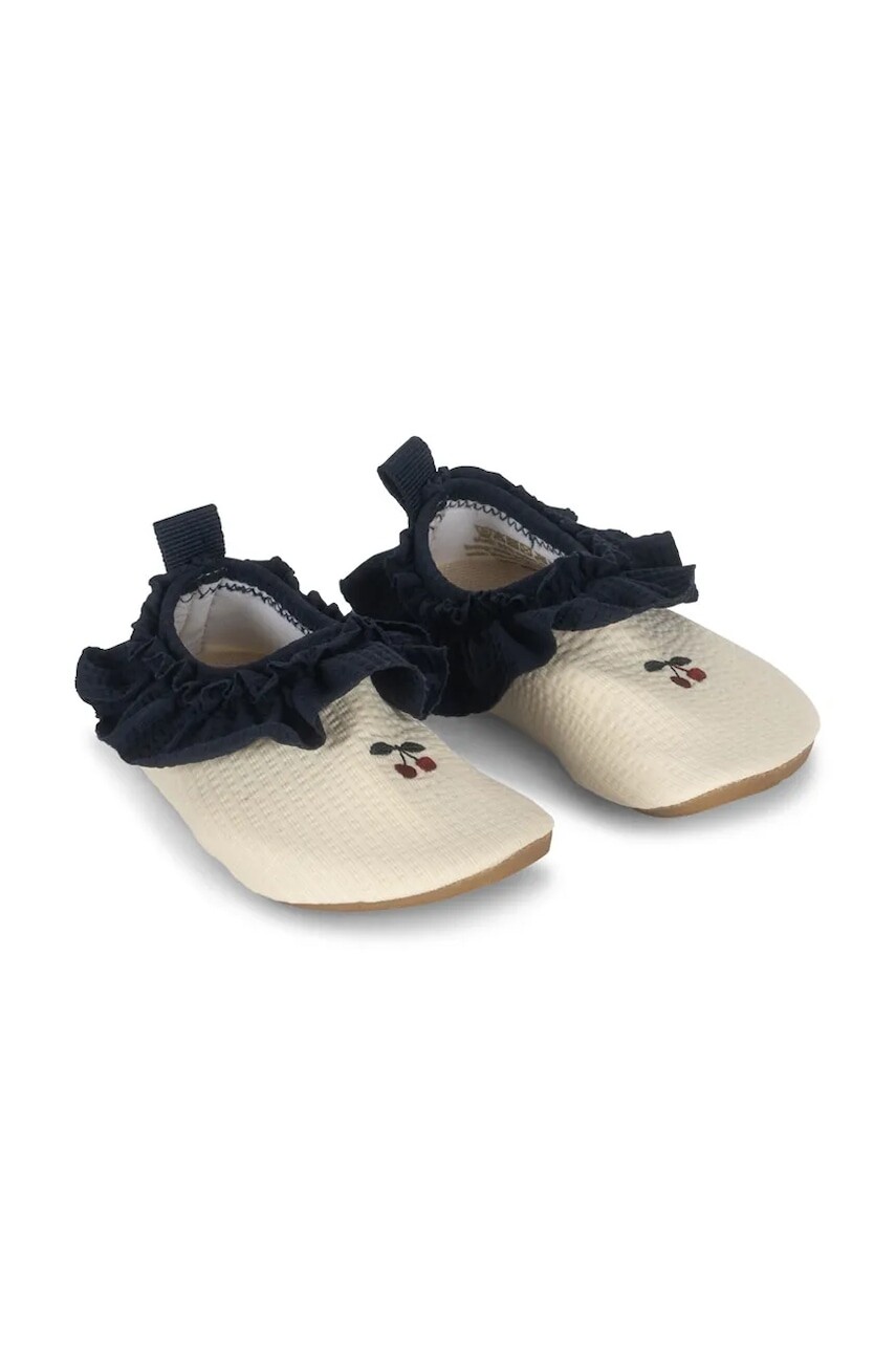 Detské topánky do vody Konges Sløjd SAILOR FRILL SWIM SHOES béžová farba, KS102708