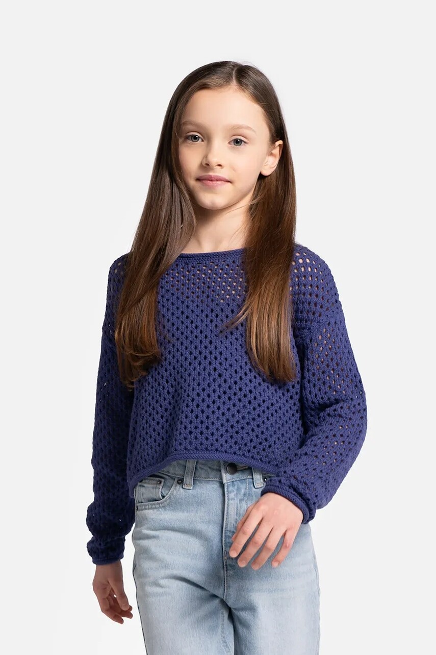 Detský bavlnený sveter Coccodrillo tenký, COSMIC GIRL JUNIOR