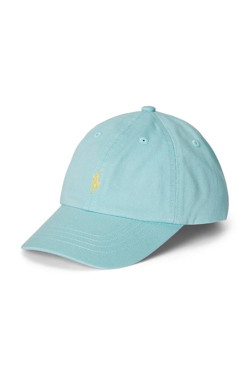 Detská bavlnená šiltovka Polo Ralph Lauren tyrkysová farba, s nášivkou, 322785653064