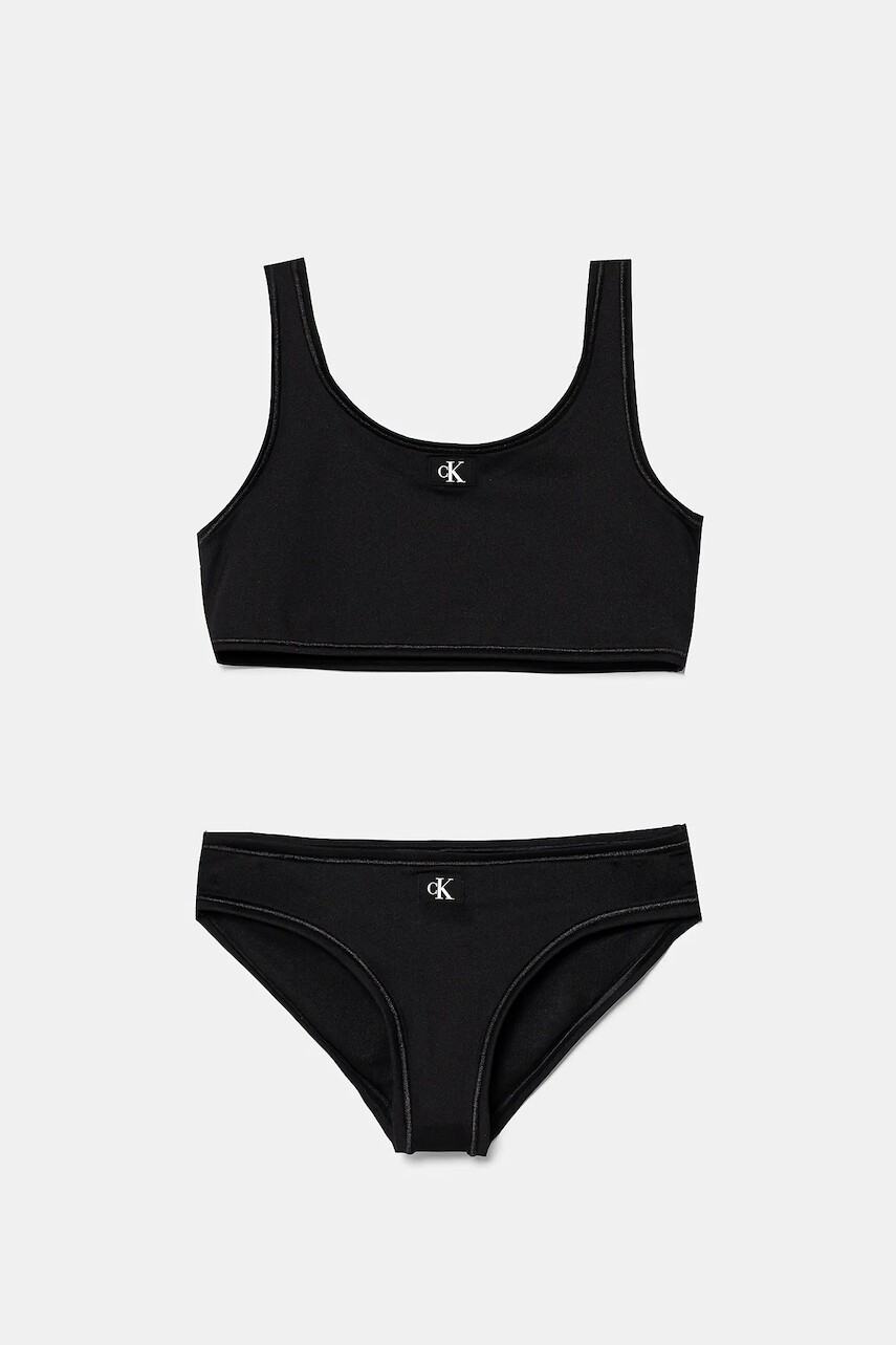 Dvojdielne plavky Calvin Klein Jeans čierna farba, KY0KY00093