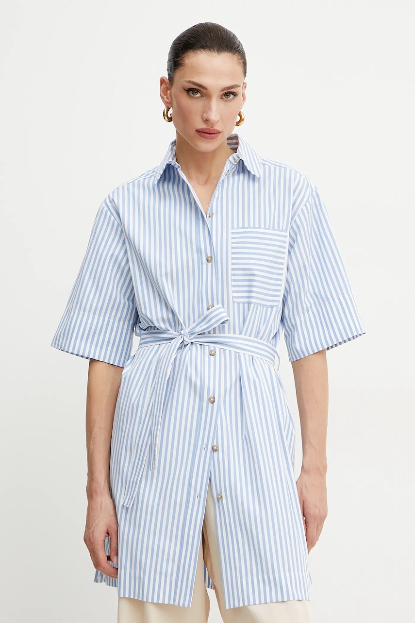 Bavlnená košeľa Max Mara Leisure dámska, voľný strih, s klasickým golierom, 2516191018600