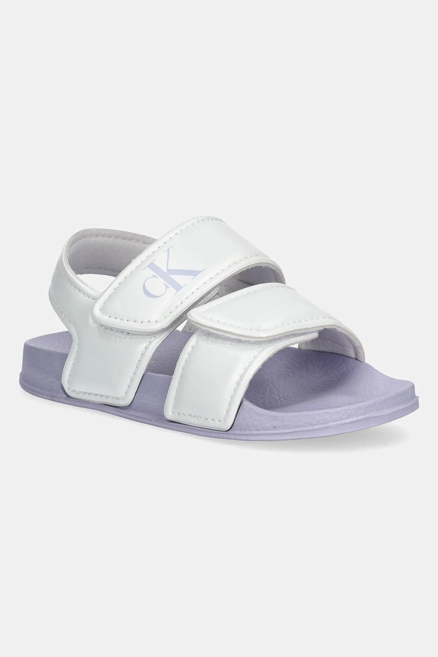 Detské sandále Calvin Klein Jeans fialová farba, V1A2-82063
