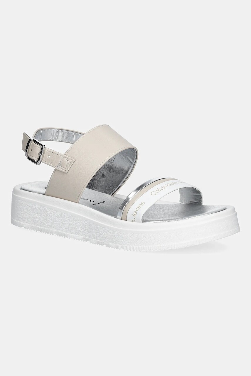 Detské sandále Calvin Klein Jeans béžová farba, V4A2-82053