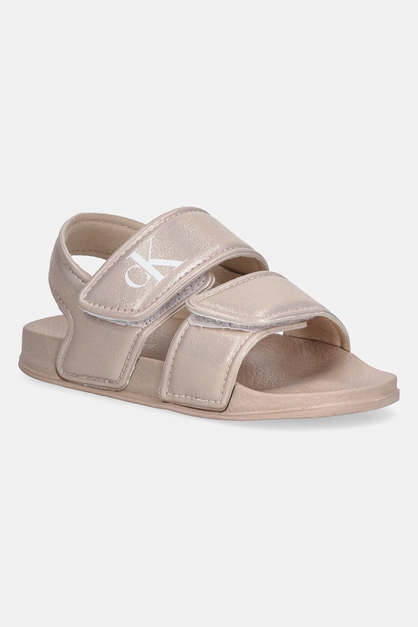 Detské sandále Calvin Klein Jeans béžová farba, V1A2-82062