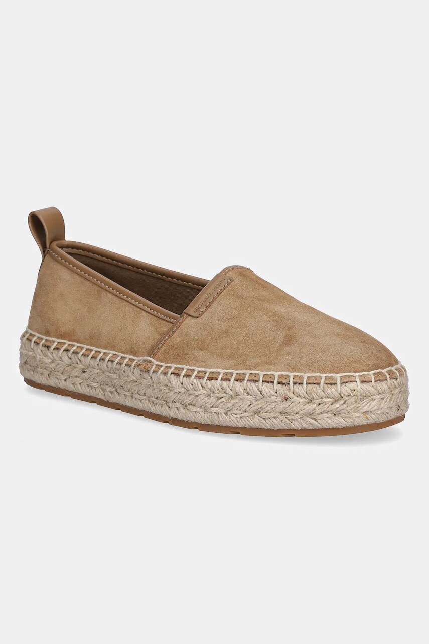 Semišové espadrilky Michael Kors Elias béžová farba, 42S5ELFP1S.297
