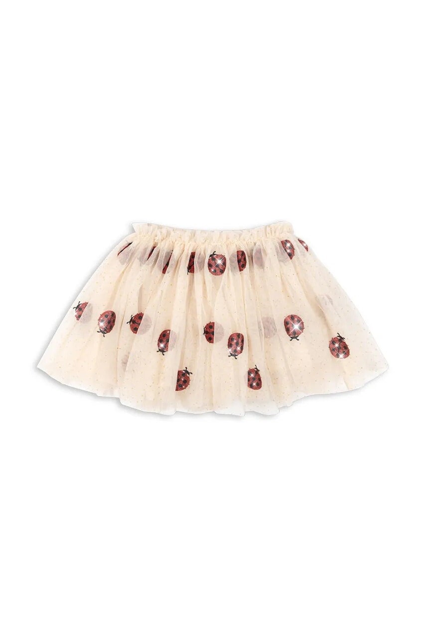 Dievčenská sukňa Konges Sløjd FAYETTE SKIRT béžová farba, mini, áčkový strih, KS102426