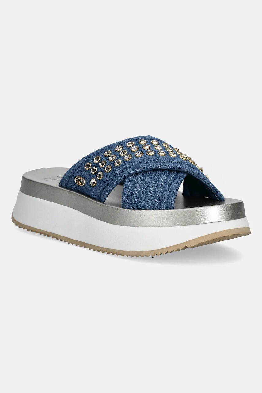 Šľapky Liu Jo DREAMY SANDAL 05 dámske, tmavomodrá farba, na platforme, BA5091TX474S3206
