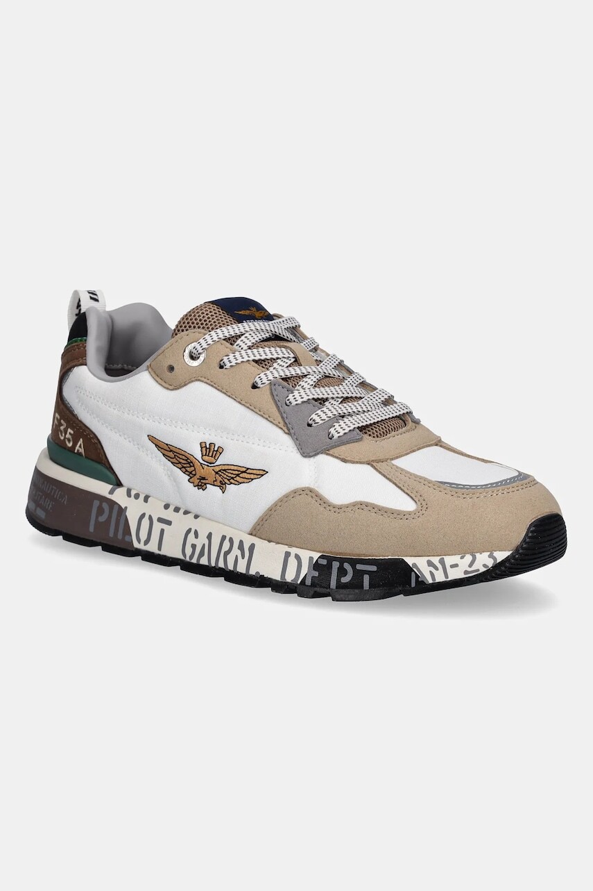Tenisky Aeronautica Militare SC276CT3332 pánske, hnedá farba, SC276CT3332