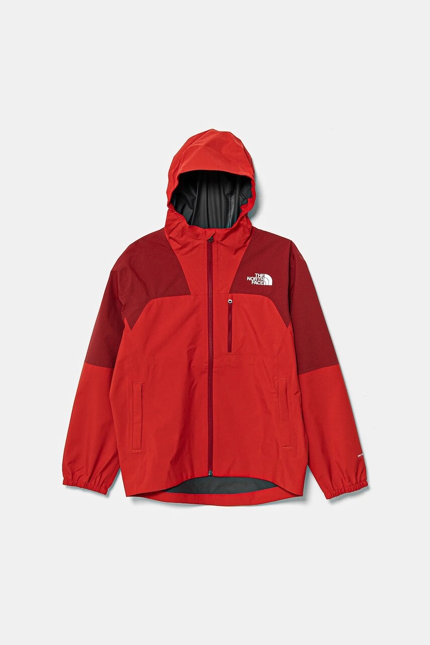 Detská bunda The North Face TEEN HIKE PACKABLE SHELL červená farba, NF0A8AY47IR1
