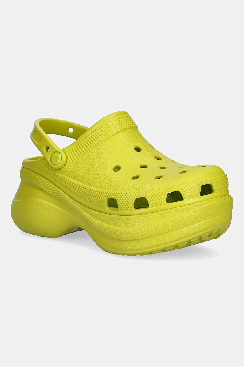 Šľapky Crocs Classic Bae Clog W dámske, zelená farba, na platforme, 206302.312