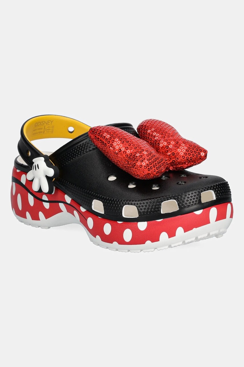 Šľapky Crocs Minnie Classic Platform Clog W dámske, čierna farba, 209896-100