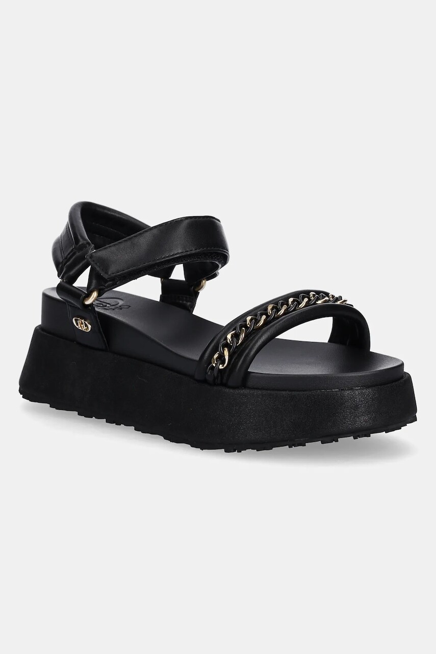 Sandále Liu Jo FRIDA 36 dámske, čierna farba, na platforme, SA5105EX01422222