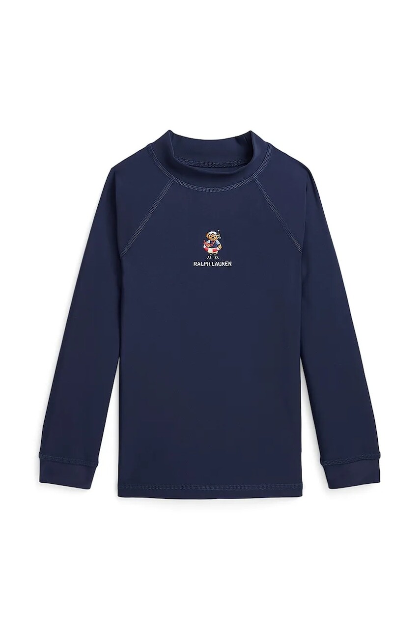 Detské tričko s dlhým rukávom na kúpanie Polo Ralph Lauren tmavomodrá farba, 322965066001