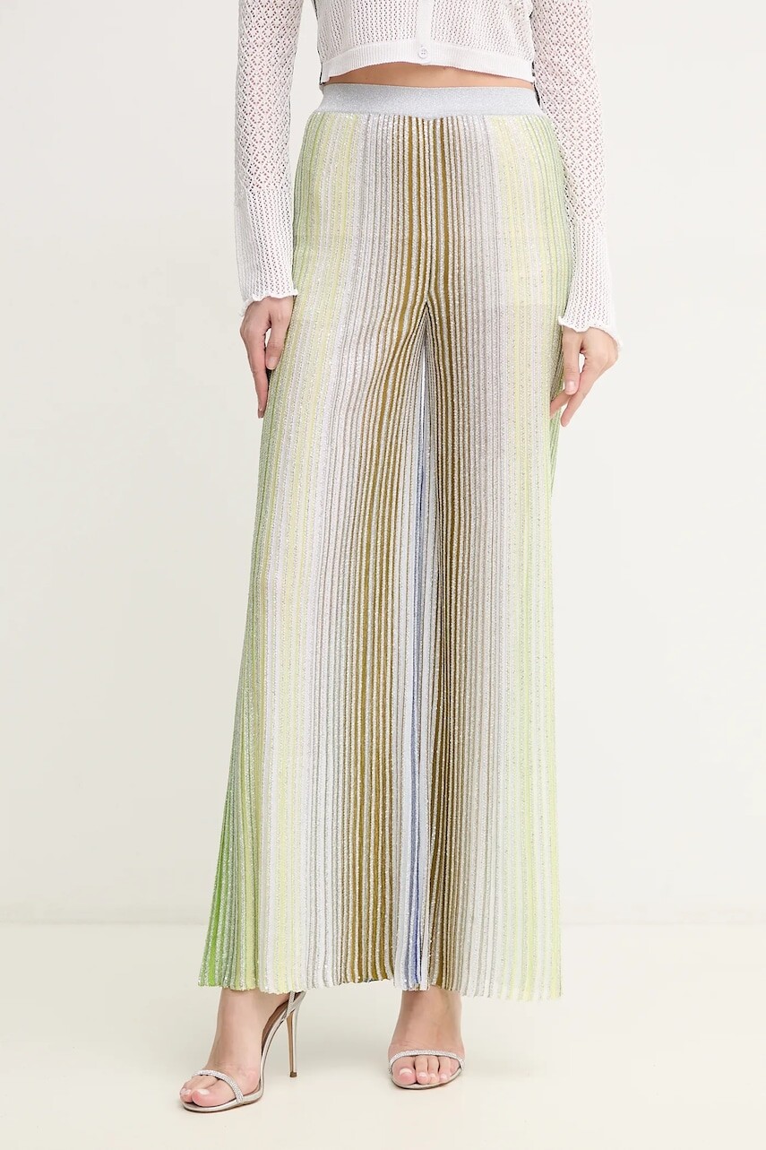 Nohavice Missoni dámske, široké, vysoký pás, DS25SI0B.BK042D