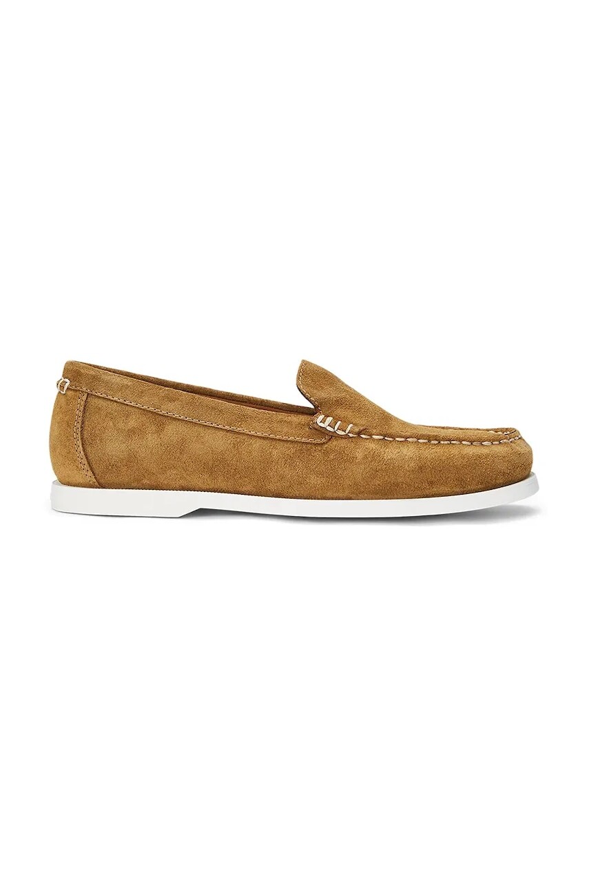 Semišové mokasíny Polo Ralph Lauren Merton Vnetn pánske, hnedá farba, 803961293003
