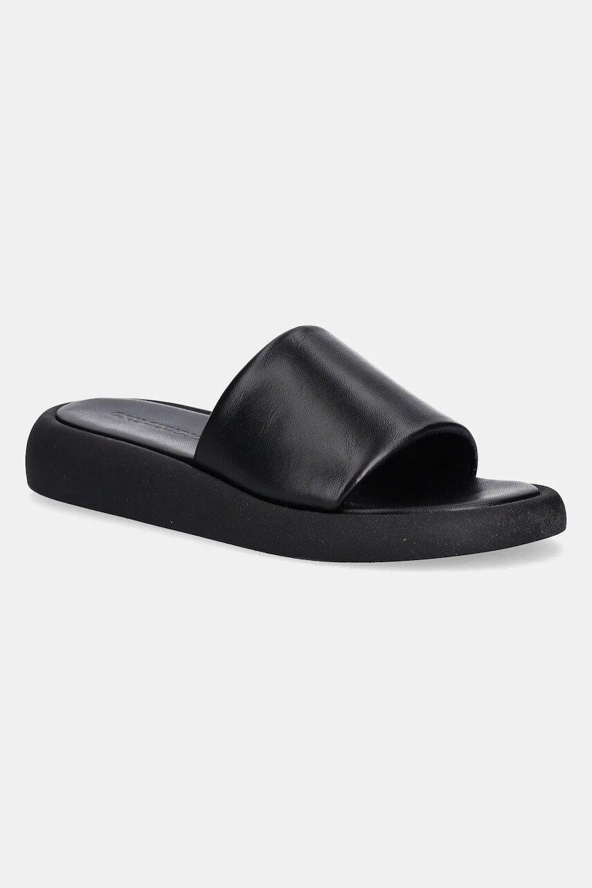 Kožené šľapky Copenhagen Leather dámske, čierna farba, CPH773