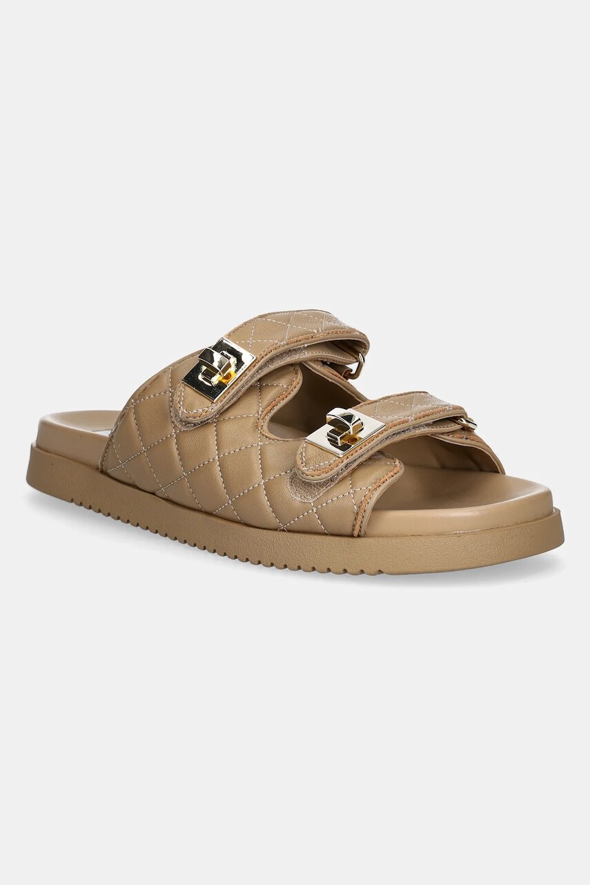 Kožené šľapky Steve Madden Schmona-CN dámske, béžová farba, SM11003714
