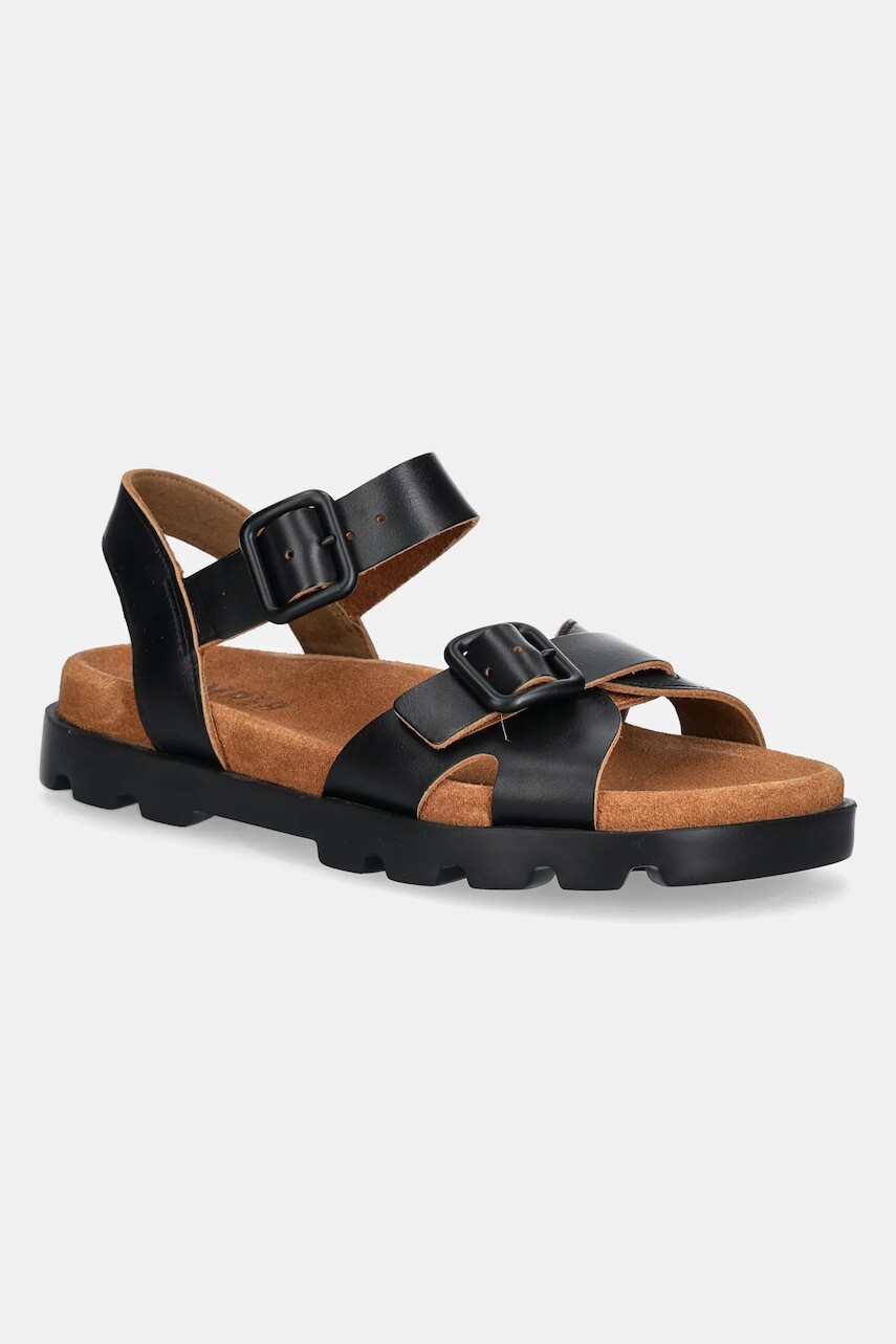 Kožené sandále Camper Brutus Sandal dámske, čierna farba, K201768-001