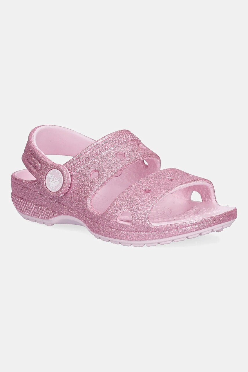 Sandále Crocs CLASSIC GLITTER SANDAL ružová farba, 207983