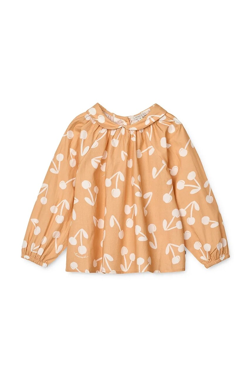 Detská bavlnená blúzka Liewood Rhea Printed Top oranžová farba, vzorovaná, LW19917