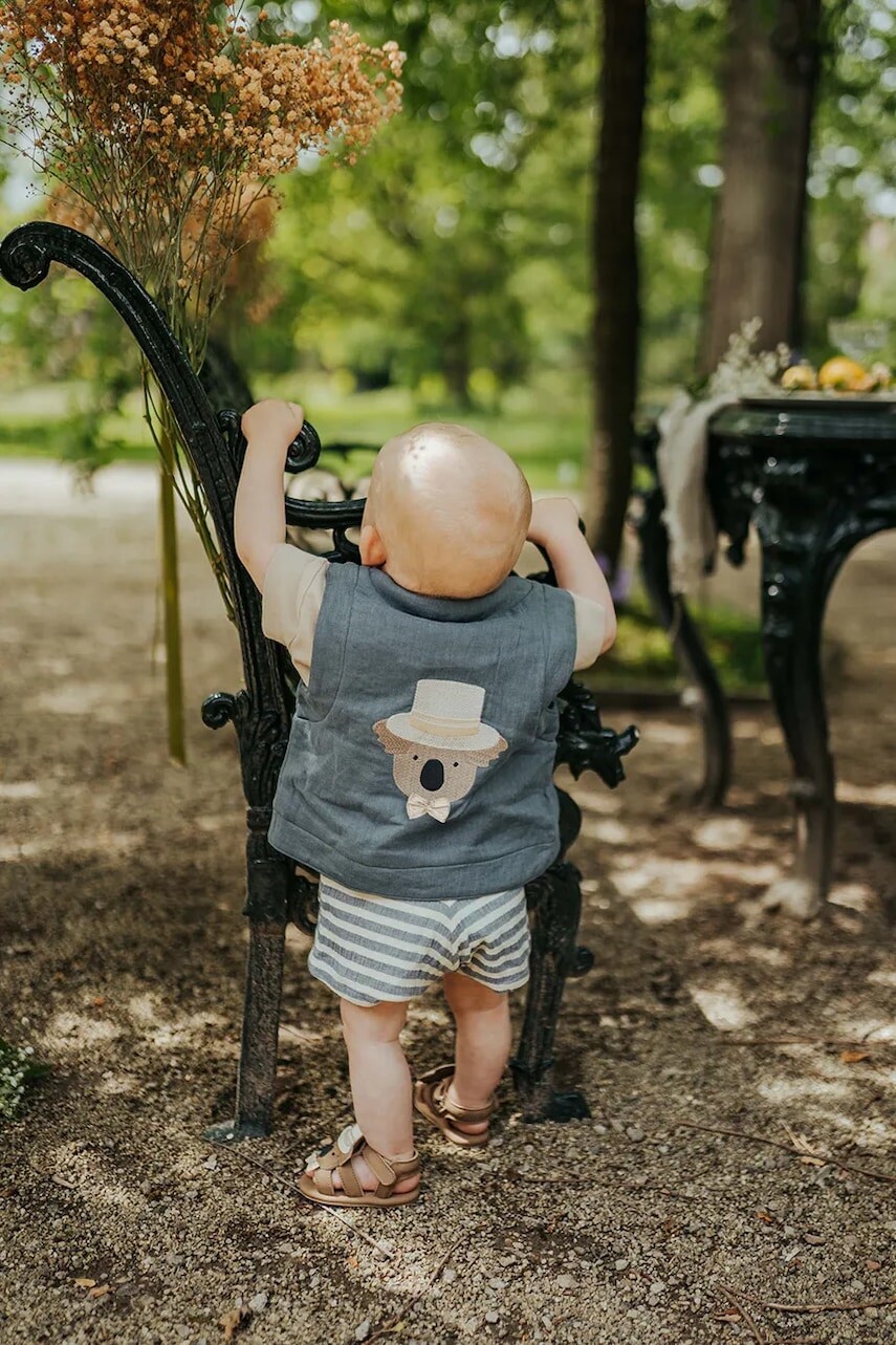 Detská ľanová vesta Donsje Larsel Linen Gilet Groom 4096401