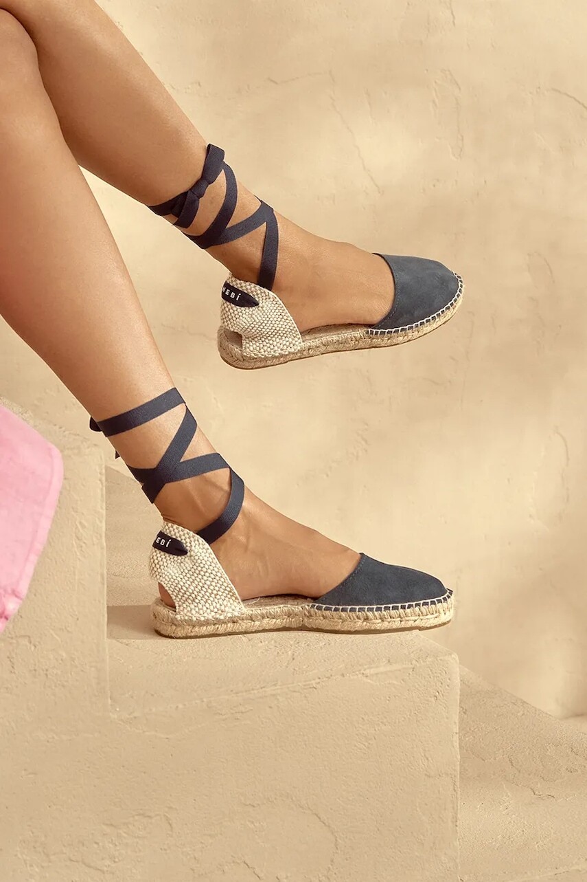 Espadrilky Manebi Flat Valenciana Espadrilles čierna farba, K 1.5 P0