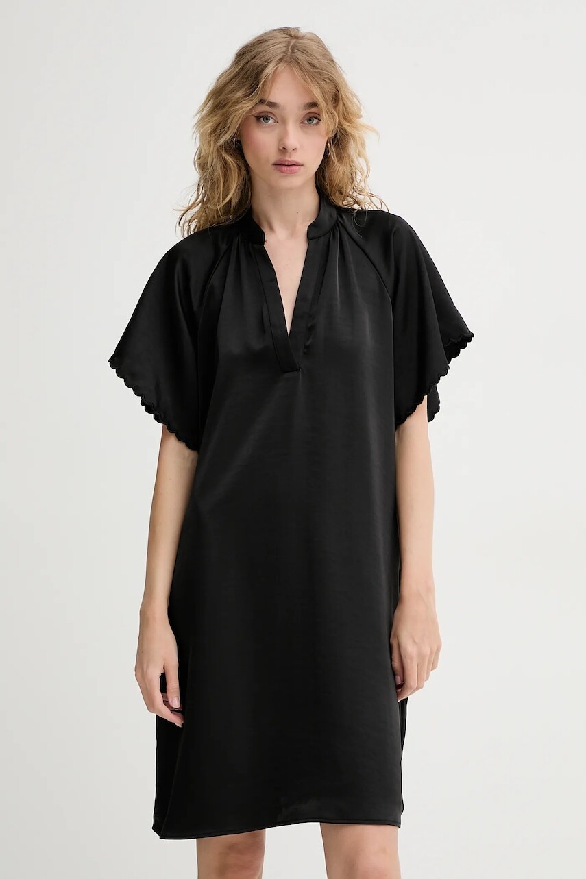 Šaty Bruuns Bazaar čierna farba, mini, oversize, BBW4490