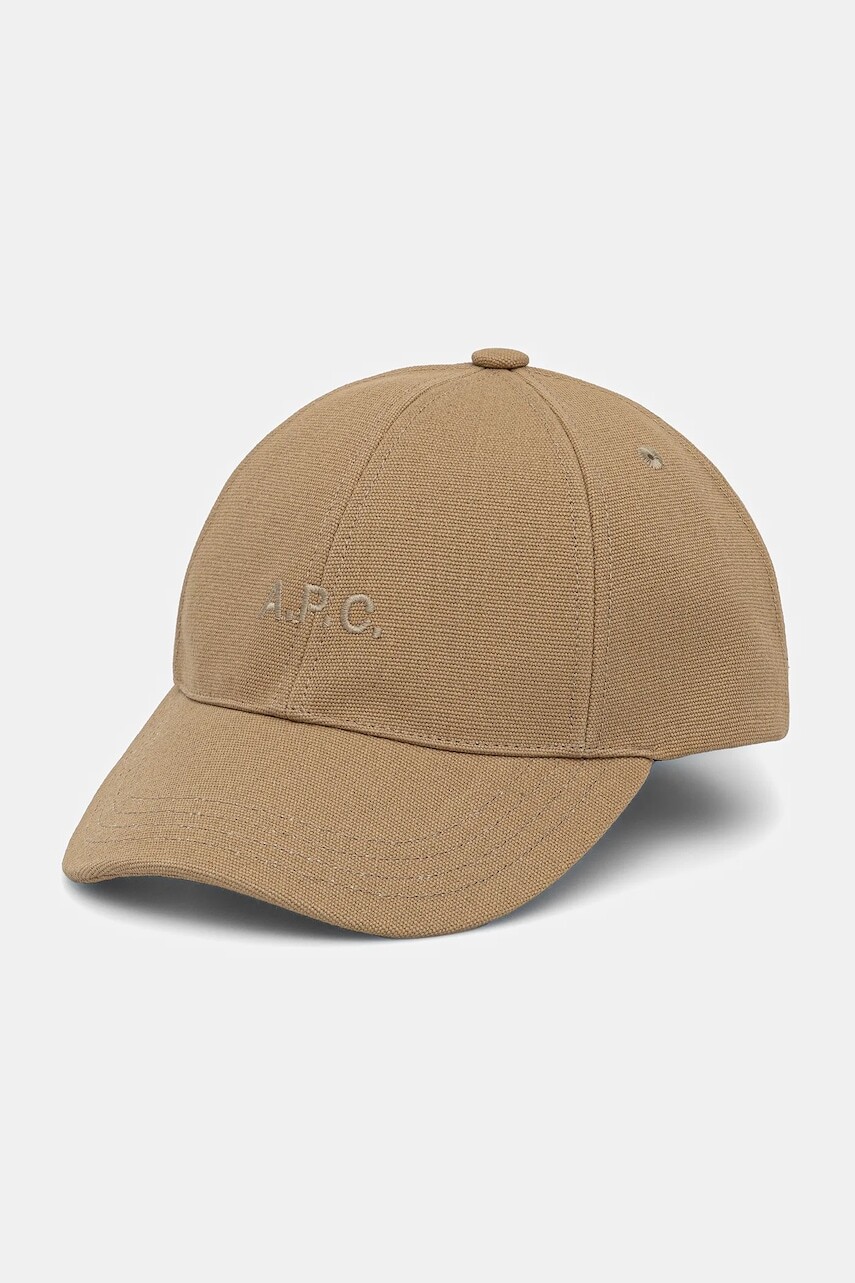 Bavlnená šiltovka A.P.C. casquette charlie béžová farba, jednofarebná, COGYX.M24069