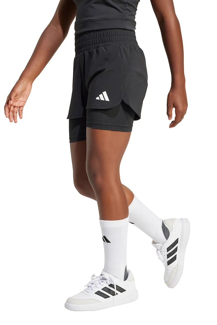 Detské krátke nohavice adidas čierna farba, s potlačou, JJ0992