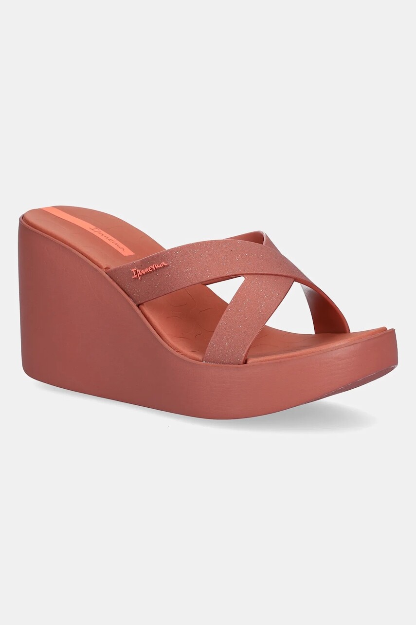 Šľapky Ipanema HIGH FASHION oranžová farba, na kline, 83646-BD678