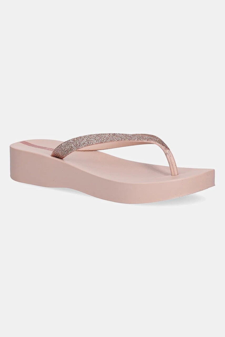Šľapky Ipanema MESH CHIC PL ružová farba, na kline, 83386-BD733