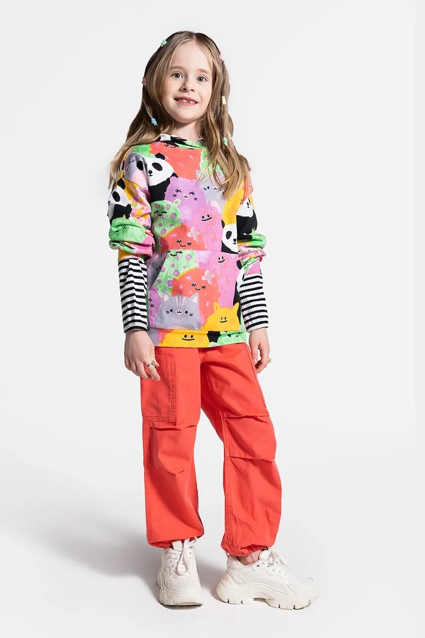 Nohavice Coccodrillo oranžová farba, REBEL GIRL KIDS