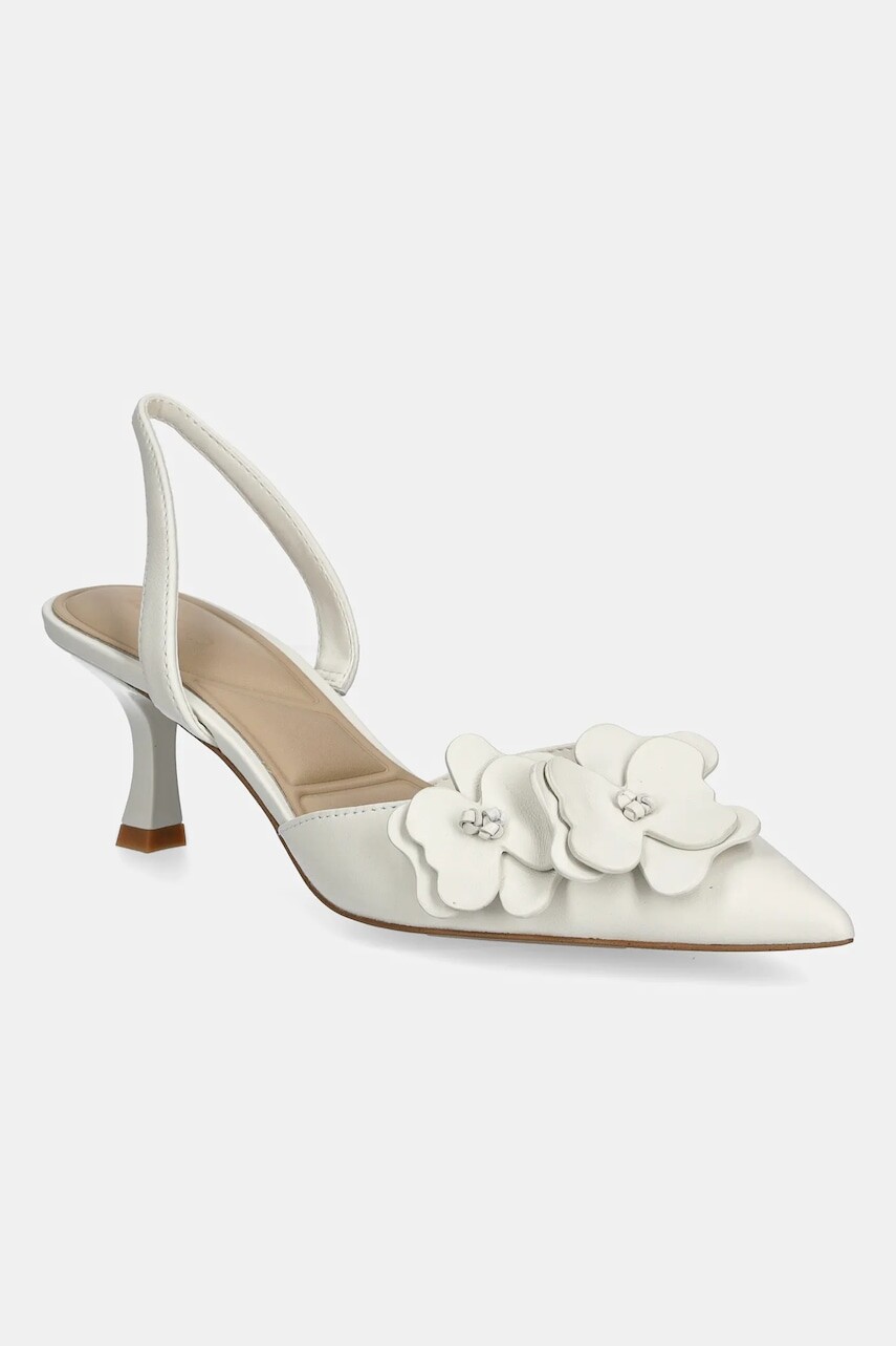 Kožené lodičky Aldo LEILANIA béžová farba, na nízkom podpätku, s otvorenou pätou, 13966836