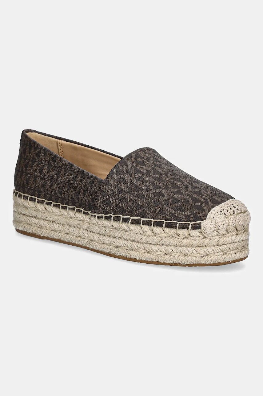 Espadrilky MICHAEL Michael Kors Lynn hnedá farba, na platforme, 40S5LYFP1B.200