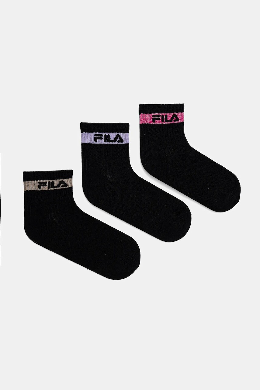Ponožky Fila 3-pak čierna farba, F6798