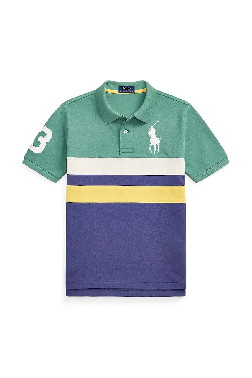 Bavlnené polo tričko Polo Ralph Lauren zelená farba, vzorované, 323952429002