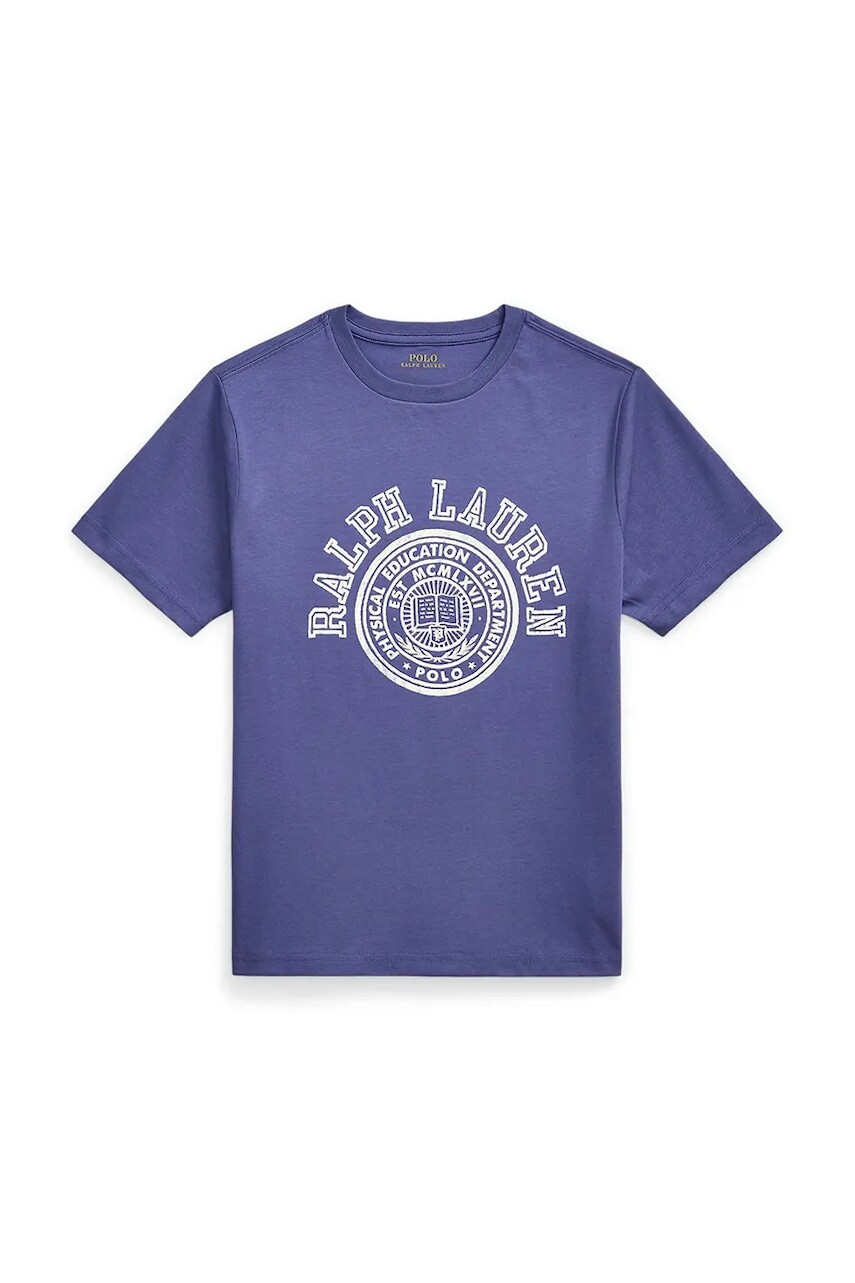 Bavlnené tričko Polo Ralph Lauren tmavomodrá farba, s potlačou, 323971317002