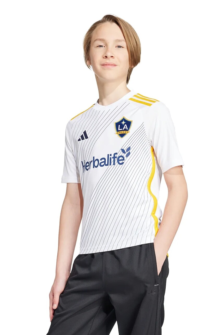 Detské tričko adidas Performance biela farba, vzorované, JL5805