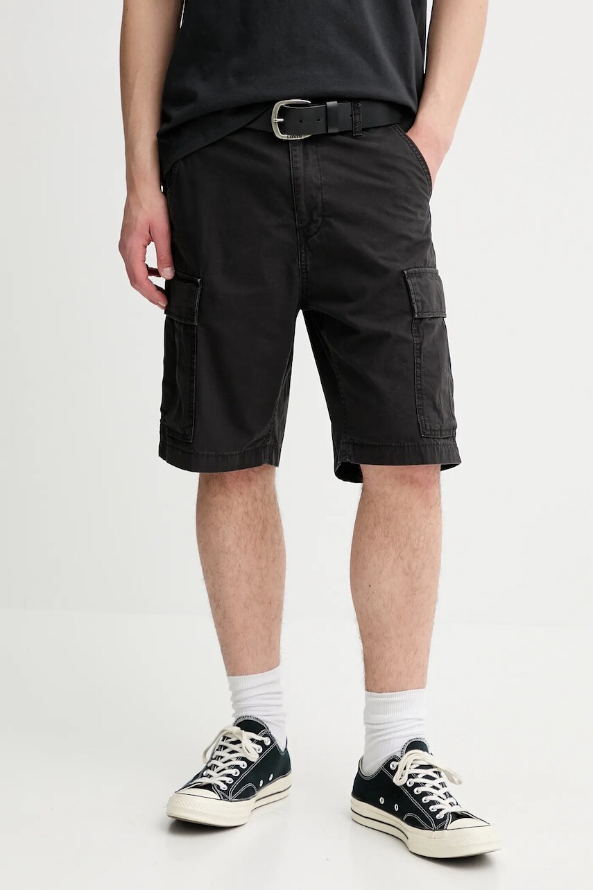 Bavlnené šortky Levi's CARRIER CARGO SHRT-2 šedá farba, 001KG