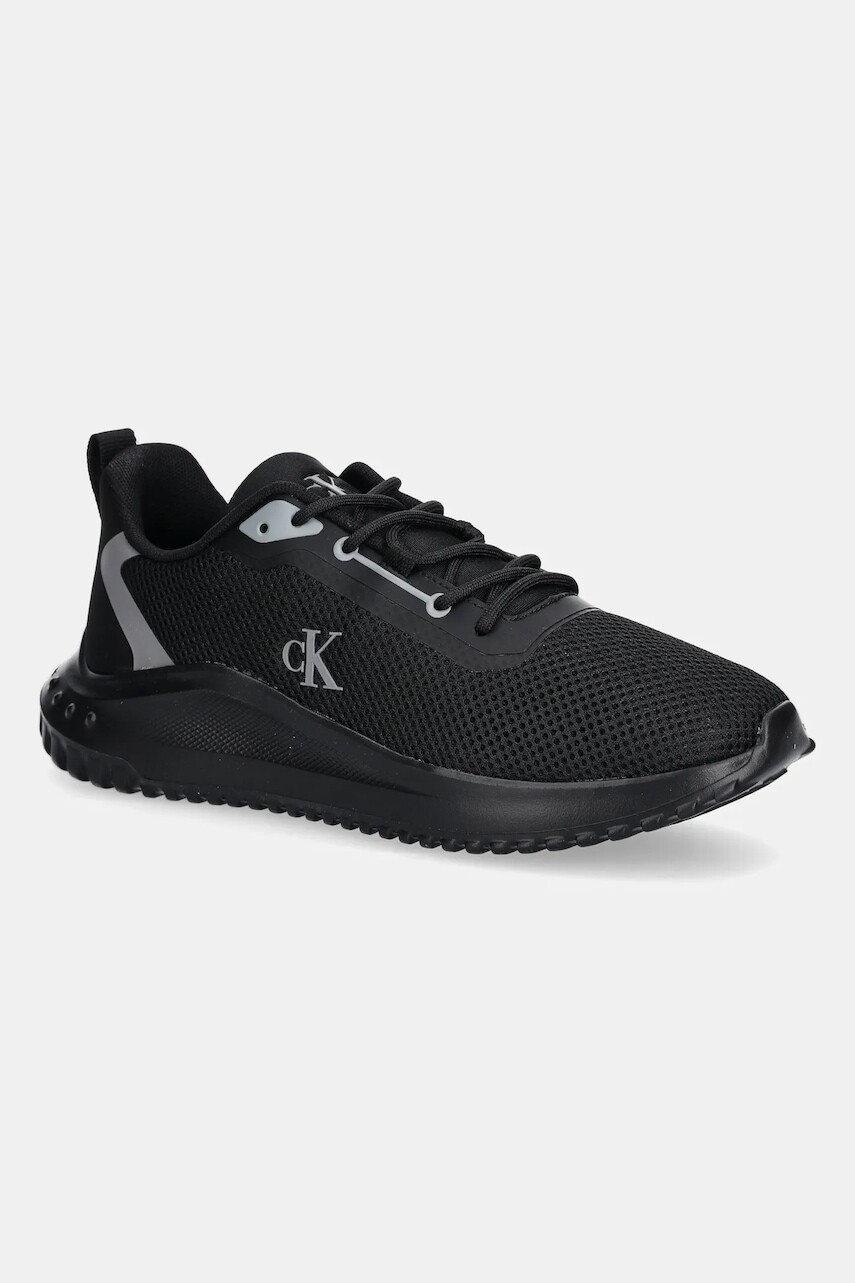 Tenisky Calvin Klein Jeans EVA RUNNER L-UP MIX MESH LOGO CK čierna farba, YW0YW01851